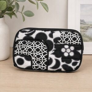 Vera Bradley Quilted Clutch‎ Black White Pattern Minimalist Purse